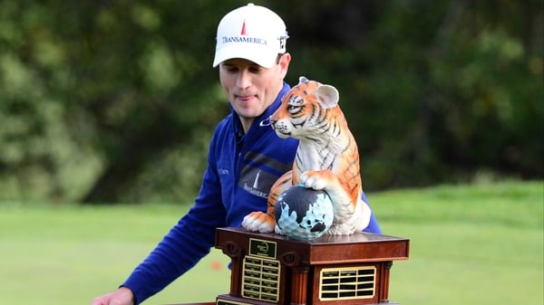 Zach Johnson with the unusual trophy