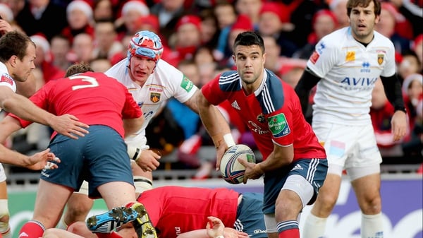 Conor Murray is battling to be fit for Munster's Heineken Cup clash against Perpignan at Stade Aime Giral next Saturday