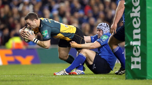 Northampton's George North goes over for the game's only try