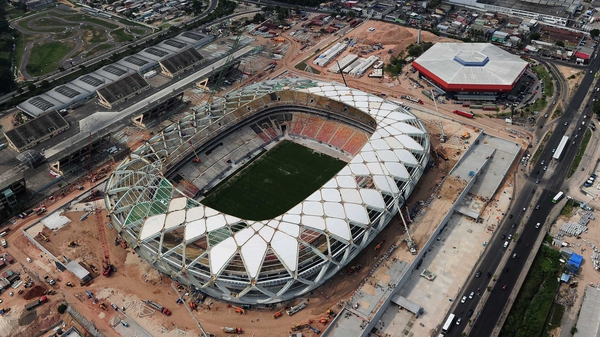 Construction work at the Arena Amazonia has been partially suspended