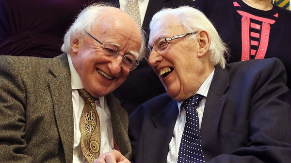 Ian Paisley is pictured with President Michael D Higgins at an event in Belfast last month