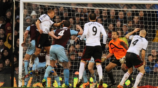 Steve Sidwell rose above the West Ham defence to put the Cottagers in front