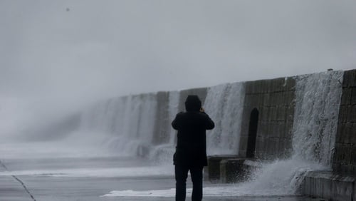 Flood alerts and wind warnings had been issued ahead of stormy weather