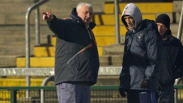 Armagh manager Paul Grimley with selector Kieran McGeeney