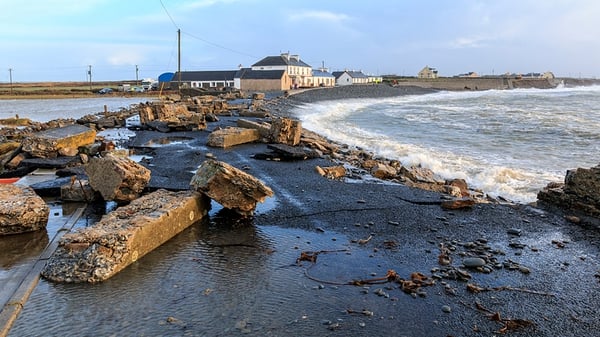 Millions of euro of damage was caused to roads, piers and harbours