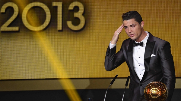 Cristiano Ronaldo picked up last year's Ballon d'Or