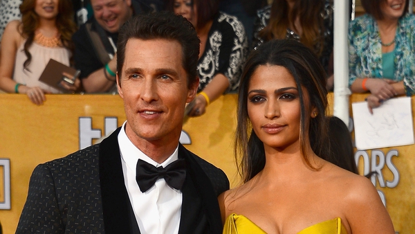 Matthew McConaughey and his wife Camilla Alves at the Screen Actors Guild Awards last night