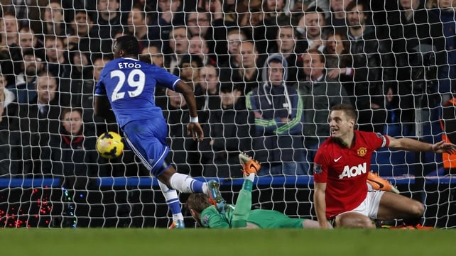 Eto'o completes his hat-trick vs. Manchester United