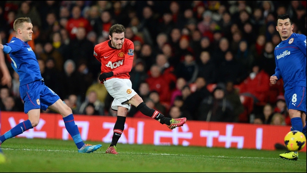 Juan Mata showed some good touches in his first game for Manchester United, against Cardiff