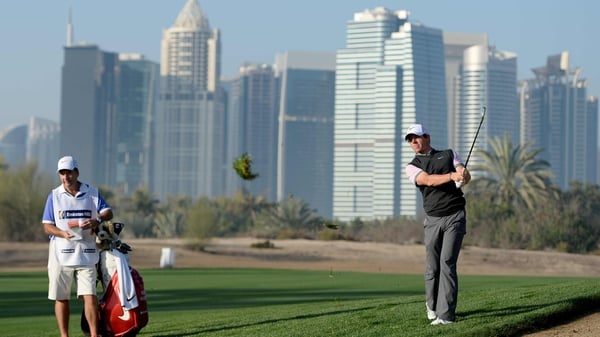 Rory McIlroy in the Omega Dubai Desert Classic