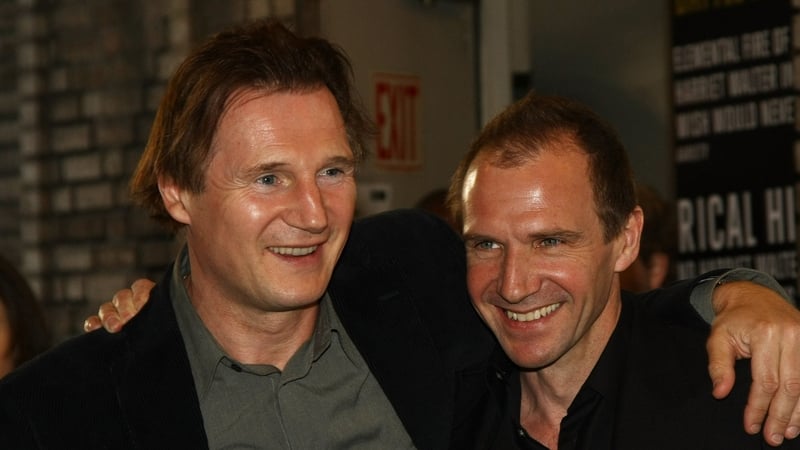Liam Neeson with best mate Ralph Fiennes