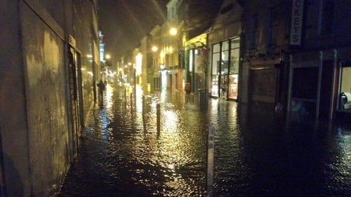 Water was said to be waist high on parts of Oliver Plunkett Street