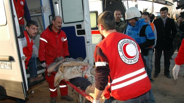 UN and Red Cross/Red Crescent staff reached Homs yesterday (Pic: EPA)