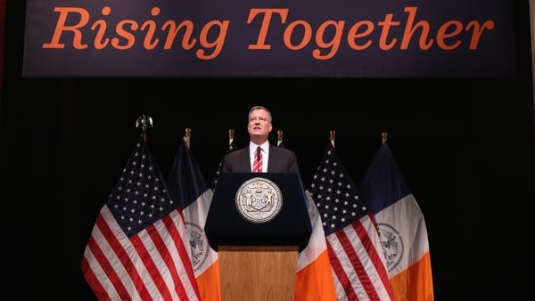 Bill de Blasio gave a 'state of the city' speech at Queens College