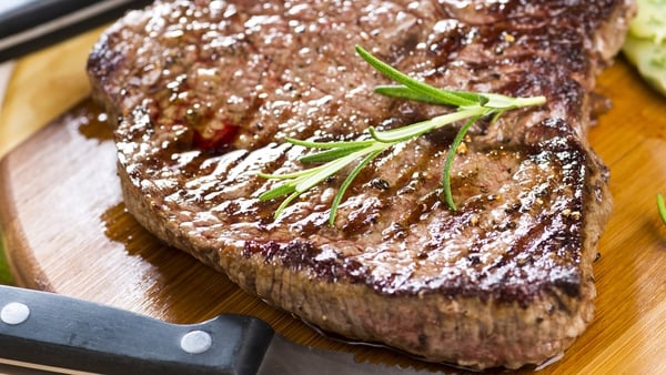 Neven Maguire's Grilled Rib-Eye Steak with Smoky Red Pepper Butter