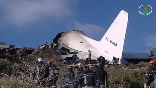 The plane crashed in a mountainous area in the Oum El Bouaghi region