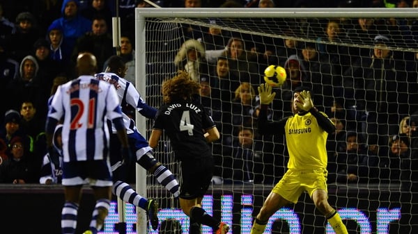 Victor Anichebe heads home West Brom's equaliser