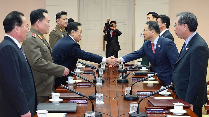 North And South Korea Meet For Rare Talks 