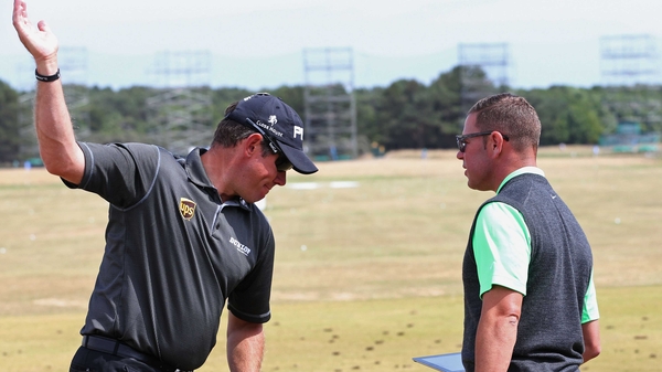 Lee Westwood (l) is now ranked 33rd