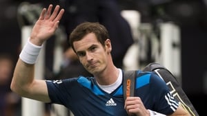 Andy Murray salutes the crowd after his defeat