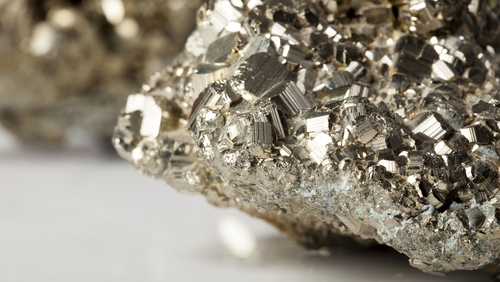 Pyrite expands on contact with water or where there is moisture in the air