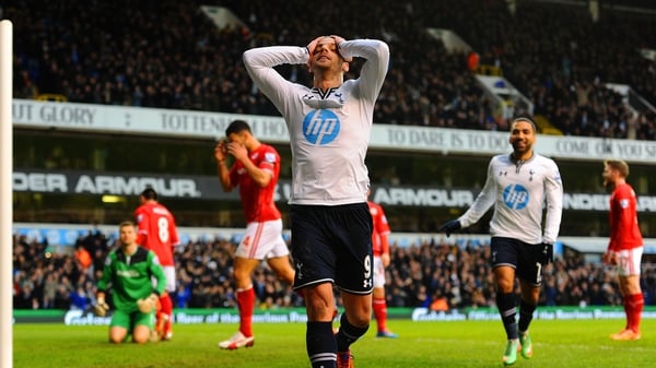 A relieved Roberto Soldado breaks his barren goalscoring spell with the opening goal at White Hart Lane
