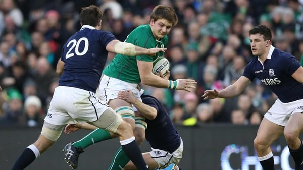 Iain Henderson in action against Scotland in the first round of this year's Six Nations championship