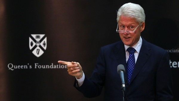Bill Clinton delivered the inaugural William J Clinton leadership lecture at Queen's University tonight