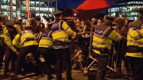 Clashes between gardaí and a number of anti-austerity protesters outside the venue