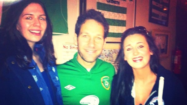 Paul Rudd with fans in Donegal