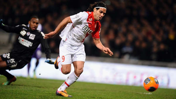 Radamel Falcao injured while playing for Monaco in January