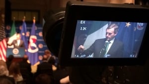 Taoiseach Enda Kenny addressing the US Chamber of Commerce in Washington DC