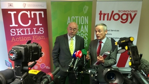 Ministers Ruairí Quinn and Richard Bruton pictured at the launch of the Government's ICT Skills Action Plan