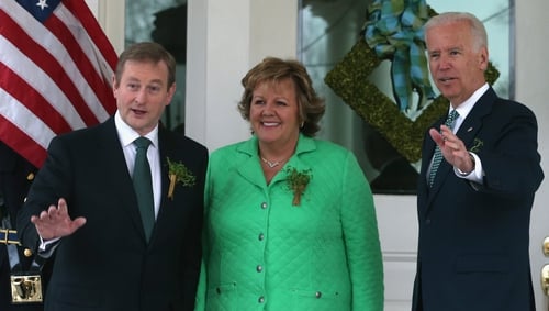 Mr Kenny and his wife Fionnuala attended a St Patrick's breakfast at Joe Biden's residence