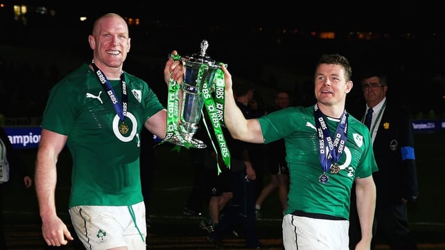 Brian O'Driscoll with Ireland captain Paul O'Connell