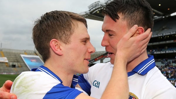 Tomas Quinn and Eamon Fennell of St Vincent's share a moment after the game