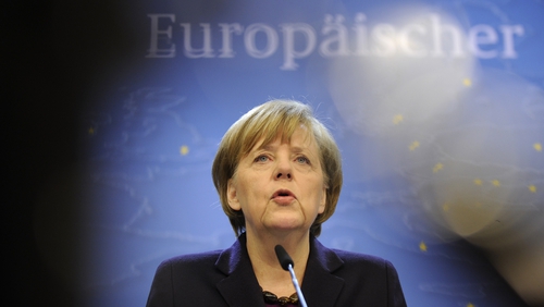 Angela Merkel said the EU was ready to support Ukraine's new government financially