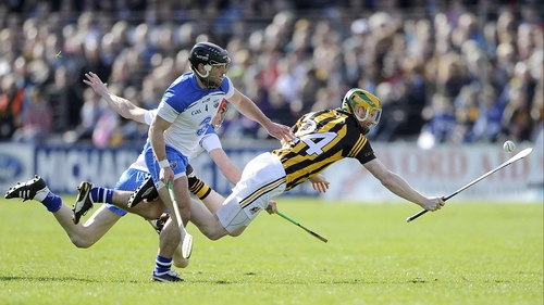 Richie Power comes under pressure from Waterford's Noel Connors