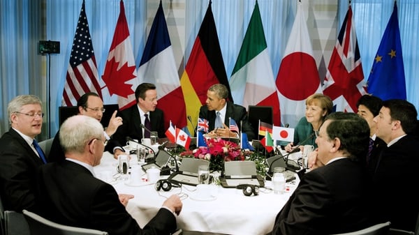G7 leaders in talks on response to Russia's annexation of Crimea