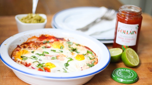 Mexican Eggs with Tomato Relish