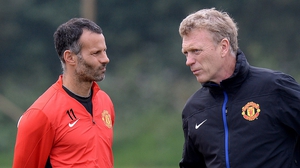 Ryan Giggs dismissed claims of a rift with United manager David Moyes