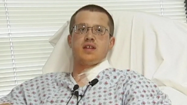 Man survives chainsaw lodged in neck and shoulder