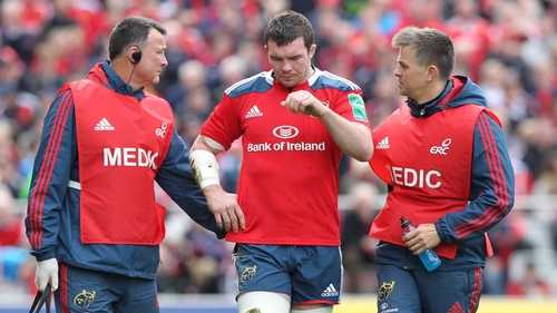 Peter O'Mahony will be watching from the sidelines as he recovers from a shoulder injury