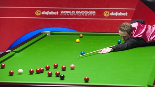 Michael Wasley during his match against Ding Junhui