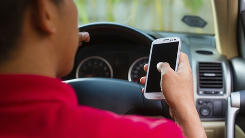 Drivers caught texting will face a court appearance and a fine of up to €1,000 for the first offence