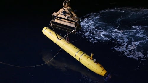 The Phoenix International Autonomous Underwater Vehicle (AUV) Artemis is involved in the search