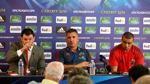 Rob Penney addresses the press after his side's defeat to Toulon