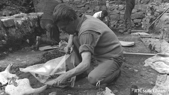 Archaeological Dig at Dublin's Winetavern Street, in June 1969. 
© RTÉ Archives 2052/004