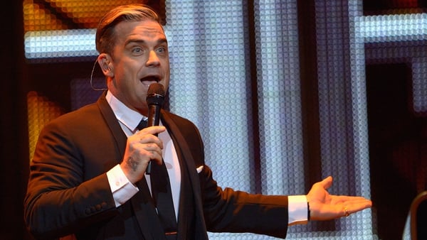 Robbie Williams suffered a stage fall at a gig in Newcastle