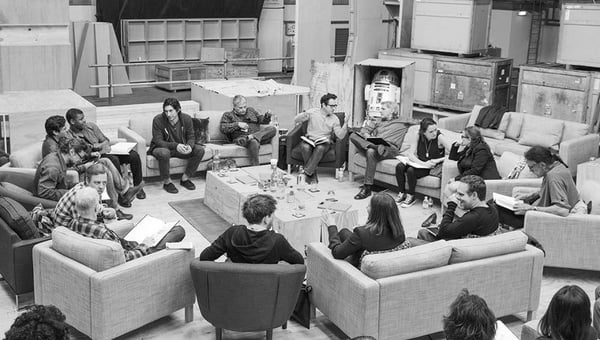 Gleeson (in middle dark chair at front of photo) - 